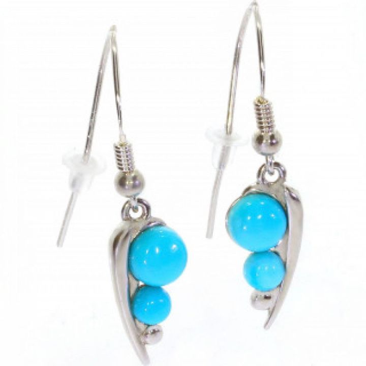 Sterling Silver Turquoise Earrings E-38-04