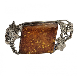 Sterling Silver Amber Bracelet B-370-62