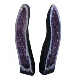 amethyst geode pair 58"