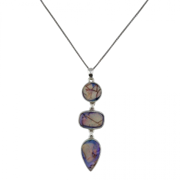 Sterling Silver Ethiopian Opal Necklace