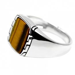 Ring H-70-01 men Tiger eye Sterling Silver