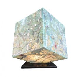Rainbow fluorite lamp Cube 16 x 16'