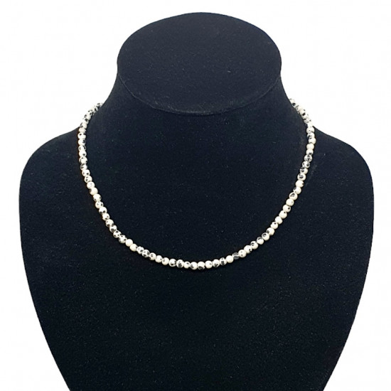 dalmatian jasper necklace 4mm