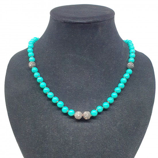 dead turquoise necklace 8mm