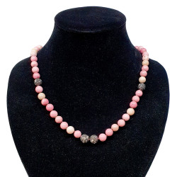 rhodonite necklace 8mm