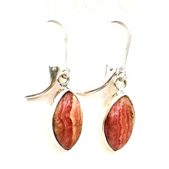 earrings rhodochrosite