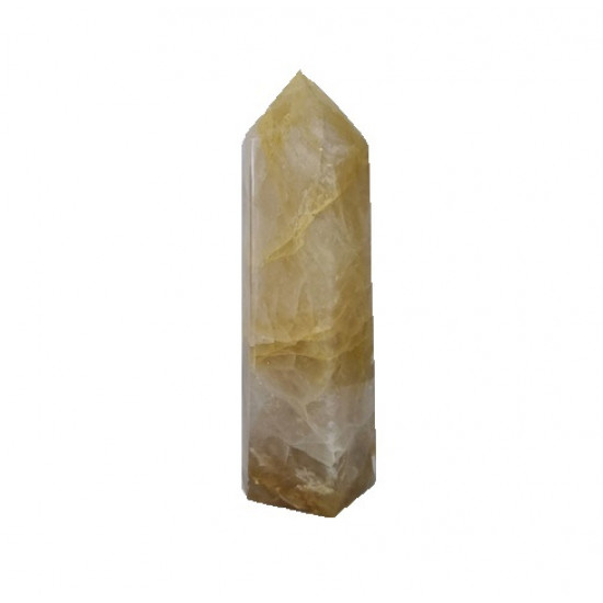 yellow hematoide quartz point
