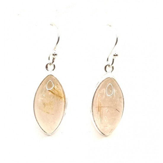 earrings rutilated quartz