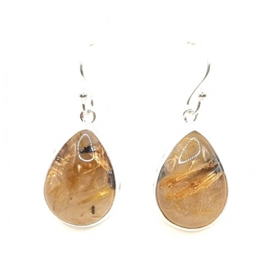 earrings rutilated quartz