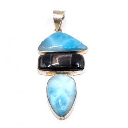 pendant larimar - hypersthene