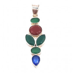 pendant ruby - emerald  -sapphire