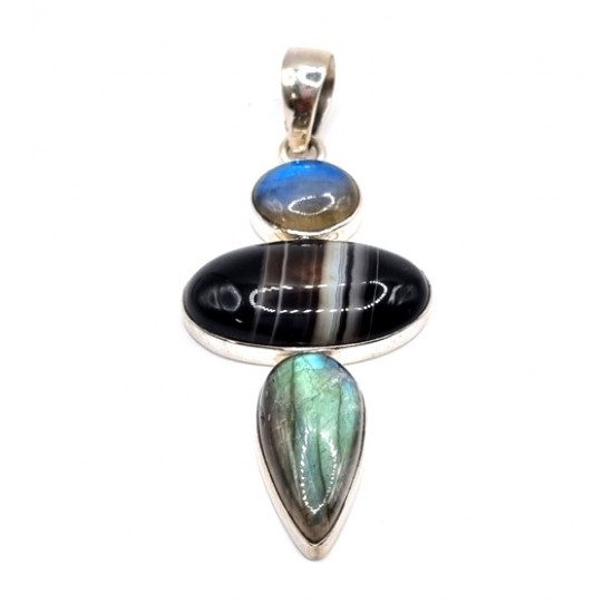 pendant agate - labradorite