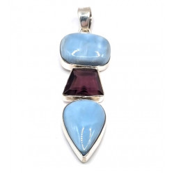 pendant owyhee opal - amethyst
