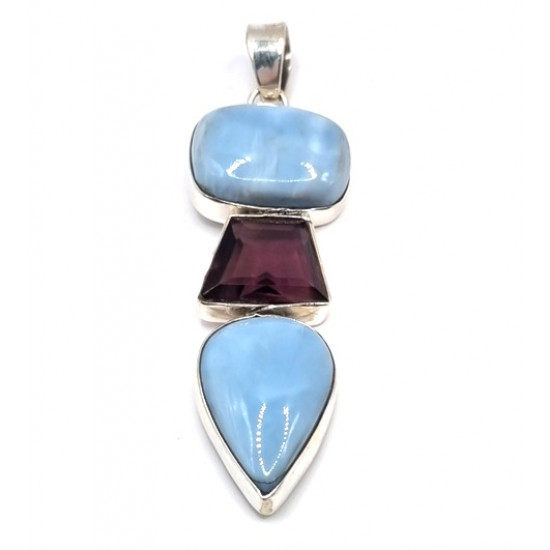 pendant owyhee opal - amethyst