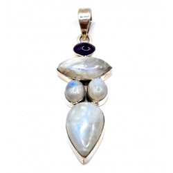 pendant moonstone - amethyst