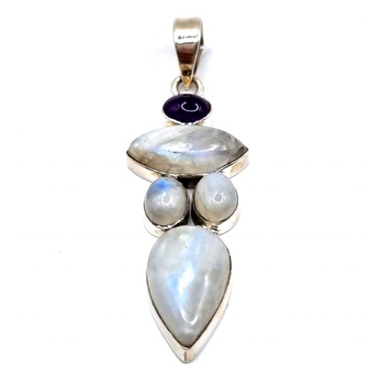pendant moonstone - amethyst