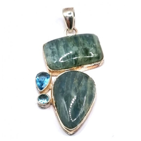 pendant aquamarine - blue topaz