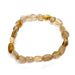 Rutilated Quartz Bracelet Tumbled