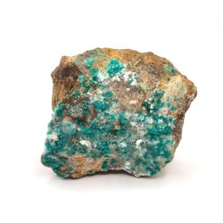 dioptase - shattuckite - calcite