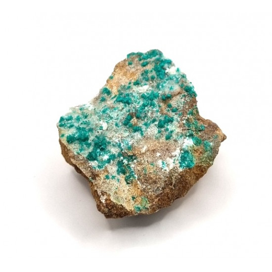 dioptase - shattuckite - calcite