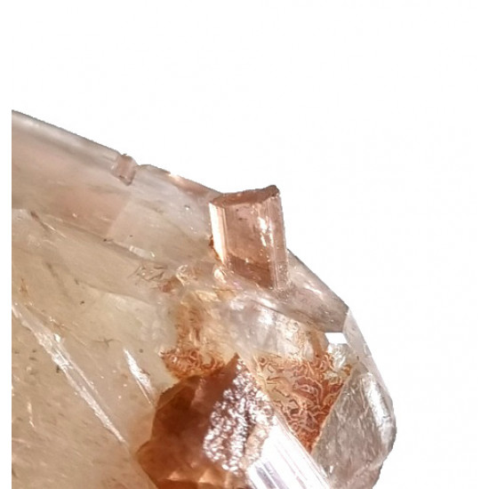 tourmaline rubellite on quartz