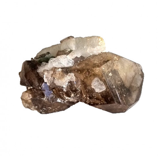 green tourmaline - smoky quartz