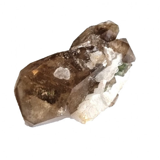 green tourmaline - smoky quartz