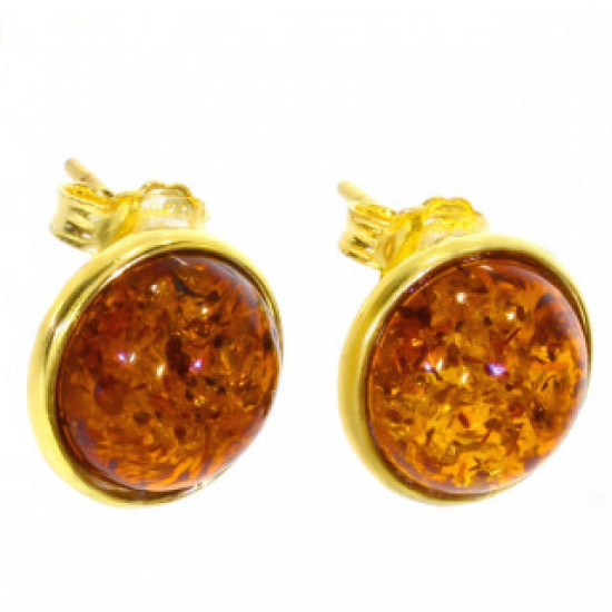 Vermeil Amber Earrings E-30-02
