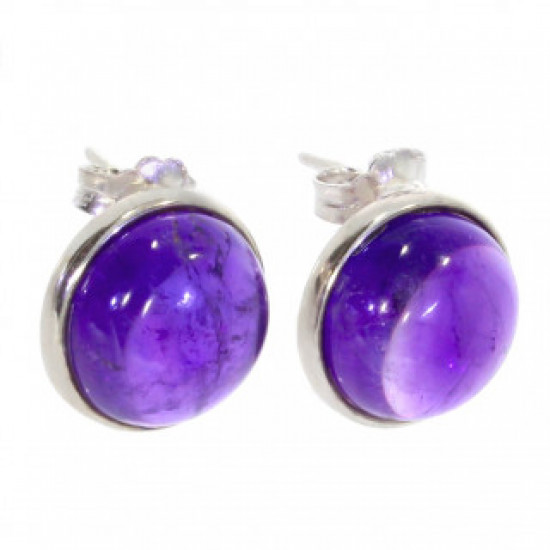 Sterling Silver Amethyst Earrings E-30-02