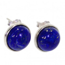 boucles d'oreilles argent lapis lazuli E-30-02