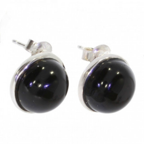 Sterling Silver Black Onyx Earrings E-30-02