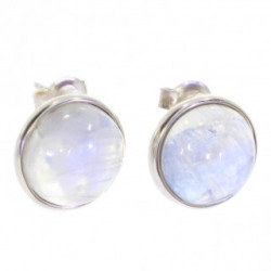 boucles d'oreilles argent pierre de lune E-30-02