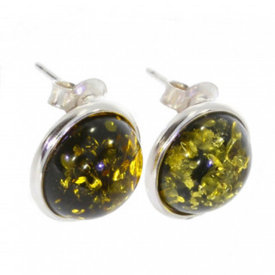 Sterling Silver Amber Earrings E-30-02 Sterling Silver Amber Earrings E-30-02