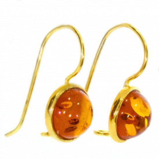 Vermeil Amber Earrings E-30-03