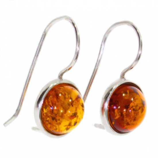 Sterling Silver Amber Earrings E-30-03 Sterling Silver Amber Earrings E-30-03