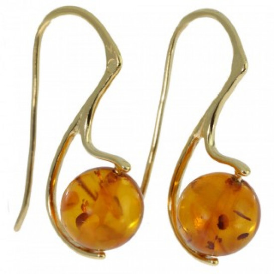Vermeil Amber Earrings E-30-04