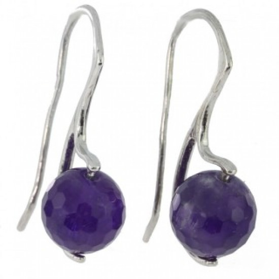 Sterling Silver Amethyst Earrings E-30-04