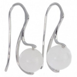 boucles d'oreilles argent pierre de lune E-30-04
