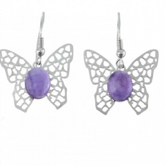 Sterling Silver Amethyst Earrings E-30-05