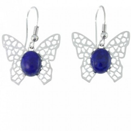 Sterling Silver Lapis Lazuli Earrings E-30-05