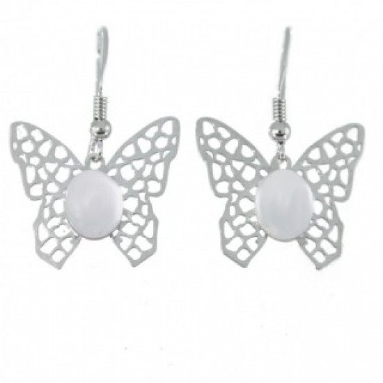 Sterling Silver Rose Quartz Earrings E-30-05