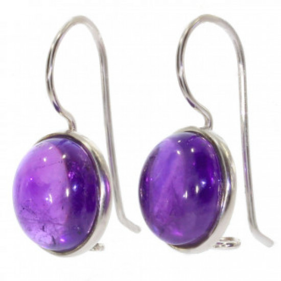 Sterling Silver Amethyst Earrings E-34-01