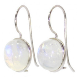 boucles d'oreilles argent pierre de lune E-34-01