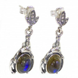 Sterling Silver Labradorite Earrings E-34-02