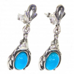 Sterling Silver Turquoise Earrings E-34-02