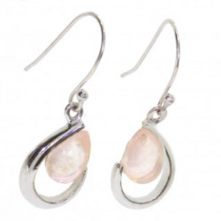 Sterling Silver Rose Quartz Earrings E-34-04