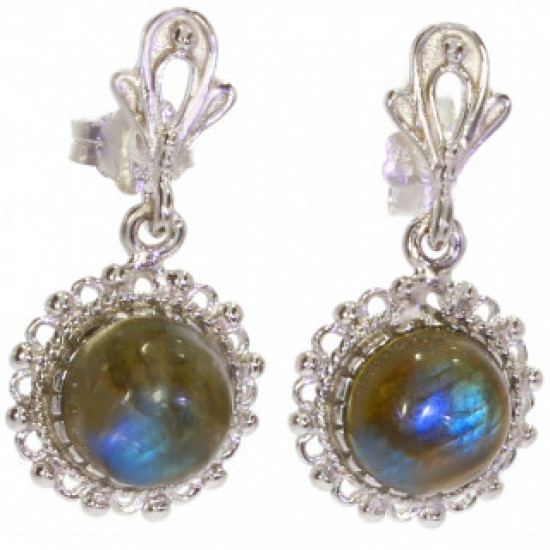 Sterling Silver Labradorite Earrings E-34-08