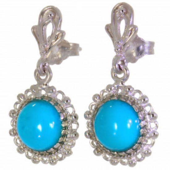 Sterling Silver Turquoise Earrings E-34-08