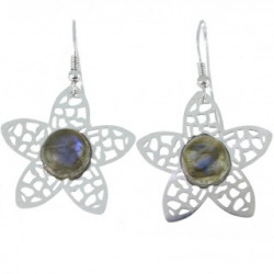 Sterling Silver Labradorite Earrings E-38-01