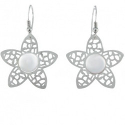 Sterling Silver Rose Quartz Earrings E-38-01